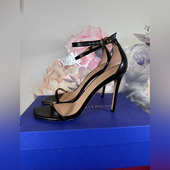 Like new Stuart Weitzman Nudistcurve 100 Sandal in Black high heel stiletto - Picture 6 of 10